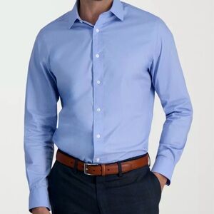 Croft&Barrow Men's Blue Dress Shirt Long Sleeve Classic Fit